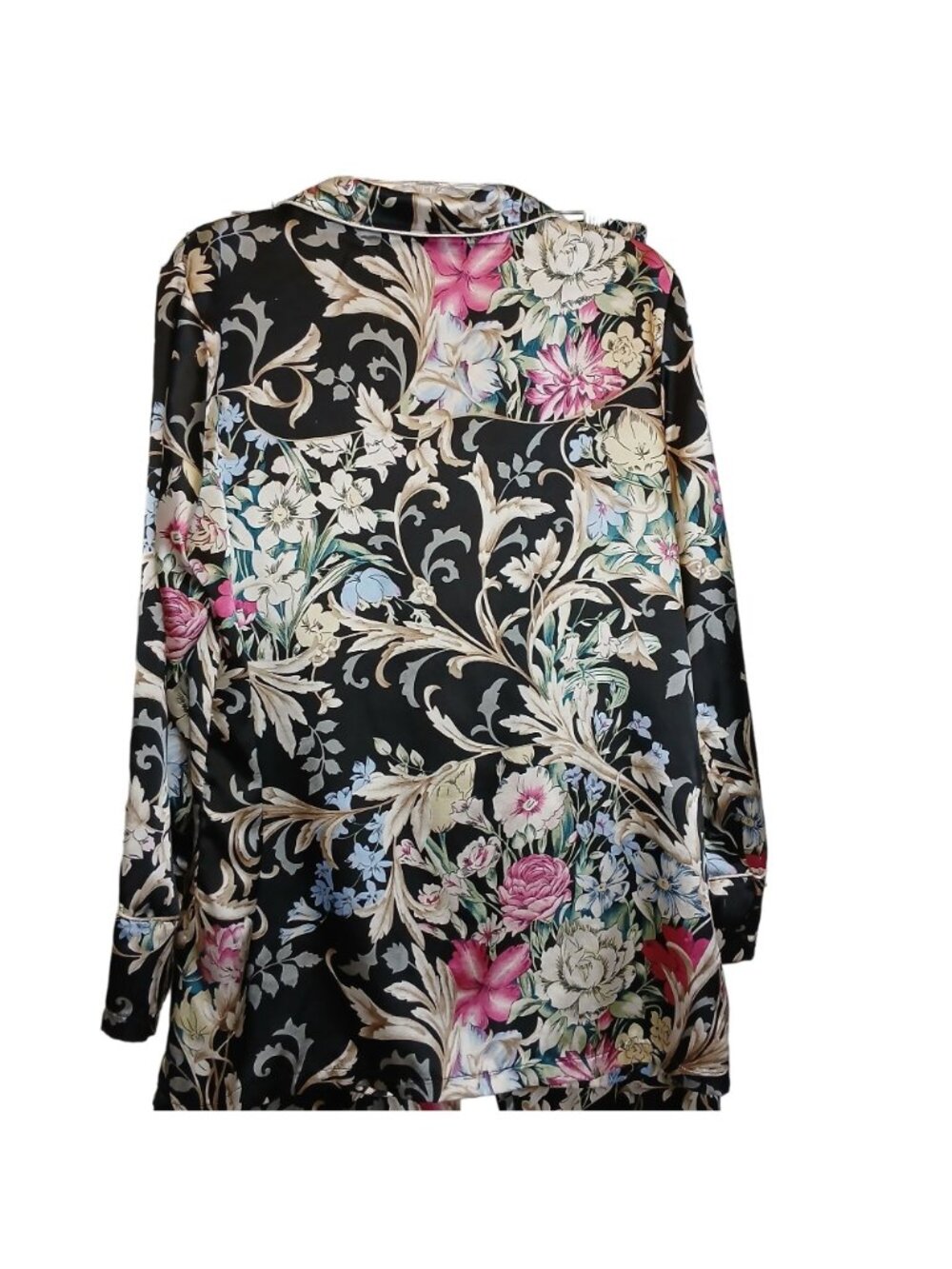 Ekouaer Womens XXL Floral Pajama Set 95% Terylene 5% Spandex Satin Floral #I-8 - Picture 6 of 7